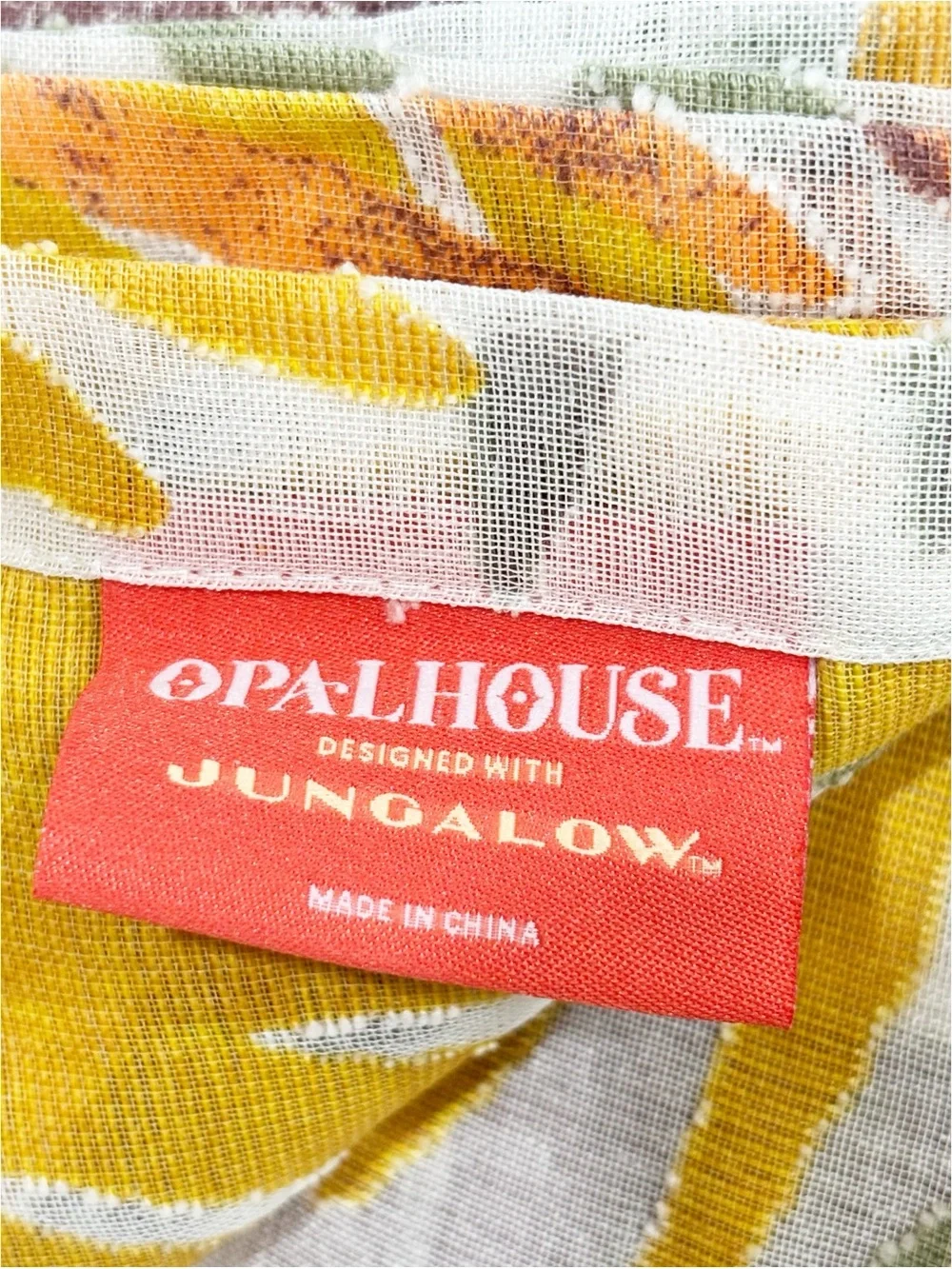 OPALHOUSE JUNGALOW Set Of 2 Gold Multicolor OPHELIA Curtain Panels 54” X 63”